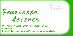 henrietta leitner business card